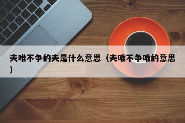 夫唯不争的夫是什么意思（夫唯不争唯的意思）